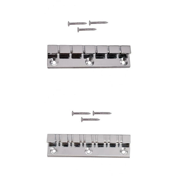 LeeQinersw 2 Pieces Silver Electric Guitar String Bridge for 6 String&12 String Guitar
