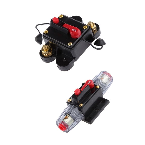 LeeQinersw 2 Pieces Waterproof 100A Manual Reset Circuit Breaker Switch 12v for Car Boat Power Protection