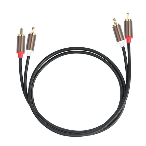 LeeQinersw 2 RCA to 2 RCA Cable Male to Male,Stable,Lightweight,Multipurpose Compact Sturdy Auxiliary Cord Audio Cord for Mixer Speakers 100cm