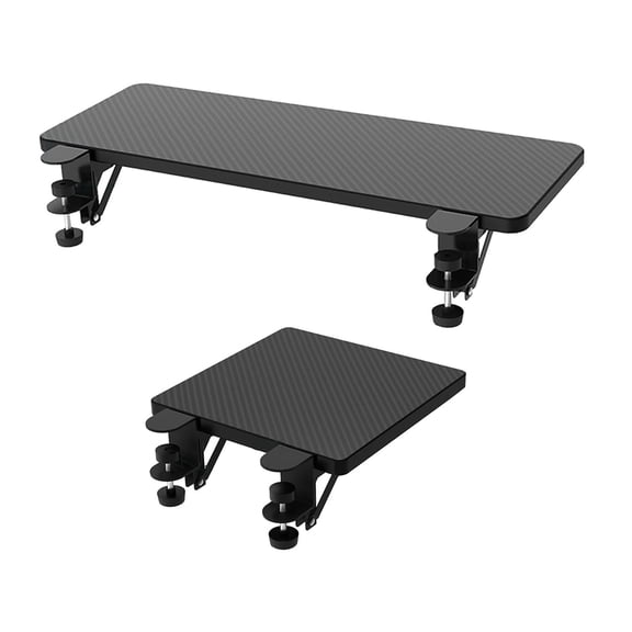 LeeQinersw 2 X Foldable Ergonomic Desk, Extension Plate, Tray, Computer, Elbow Arm, Holding Support