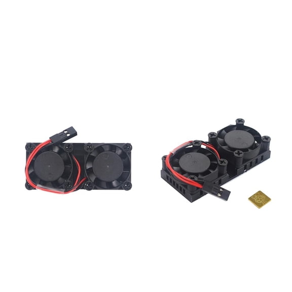 LeeQinersw 2 pieces CPU Motherboard Dual Fan Cooler Fan Heatsink for Raspberry Pi 3B/2B