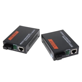 LeeQinersw 2 x Gigabit LAN Network 1Mbps to SC Duplex Fiber Optical Media Converter 2KM