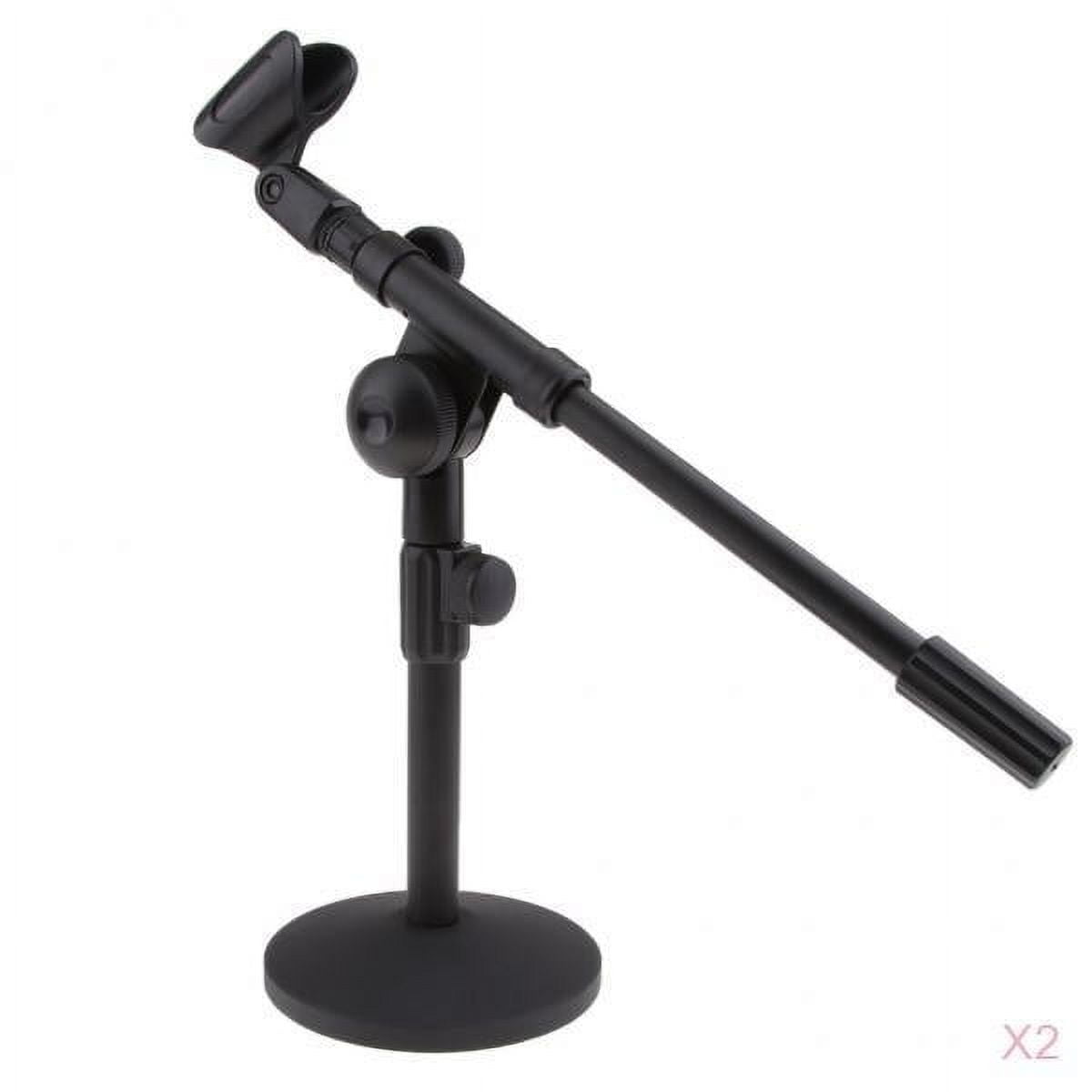 LeeQinersw 2 x Microphone Stand With Boom Arm 13inch For Dynamic Condenser Microphones