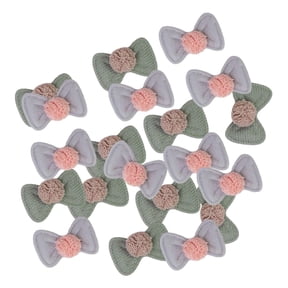 LeeQinersw 20 Pieces Boutique Bows with No Clip Packaging Hair Accessories Wedding Tiny for 10 grey and 10 green
