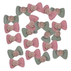 LeeQinersw 20 Pieces Boutique Bows with No Clip Packaging Hair Accessories Wedding Tiny for 10 pink and 10 green