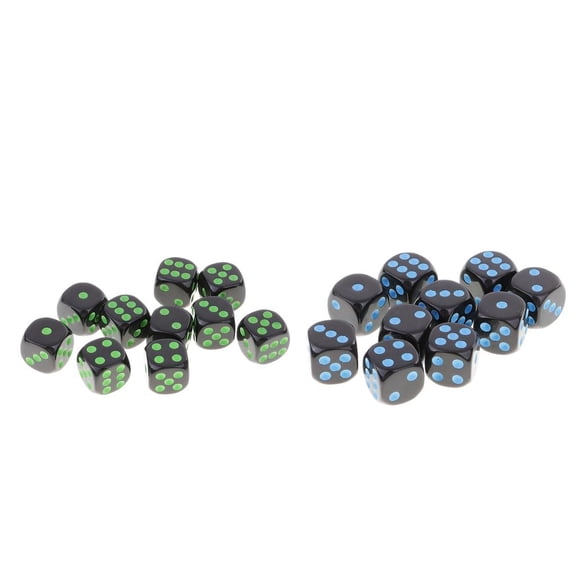LeeQinersw 20 Pieces D6 Dice Set for Dungeons and Dragons RPG Board Game Accessories