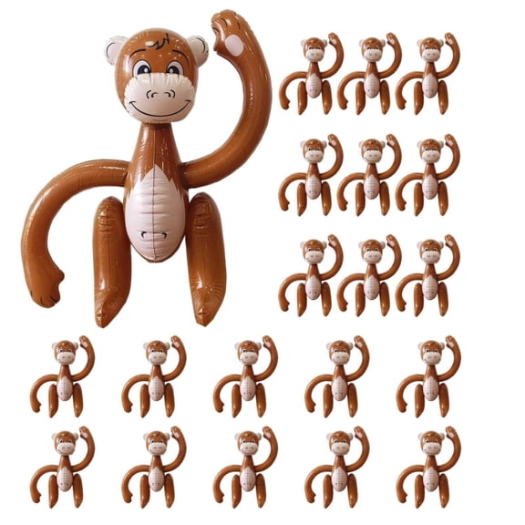 LeeQinersw 20 Pieces Inflatable Monkey Interactive Novelty Kids Inflatable Jungle Decor