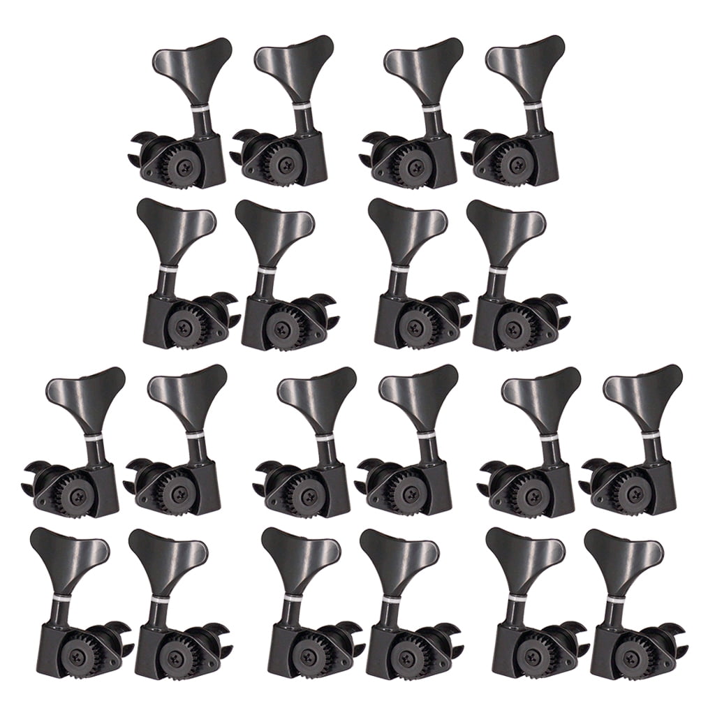 LeeQinersw 20Pcs Heads (10 For Right, 10 For Left) - Sealed Tuning Key Pegs Replacement For Electric Bass Instruments (Zinc Alloy)