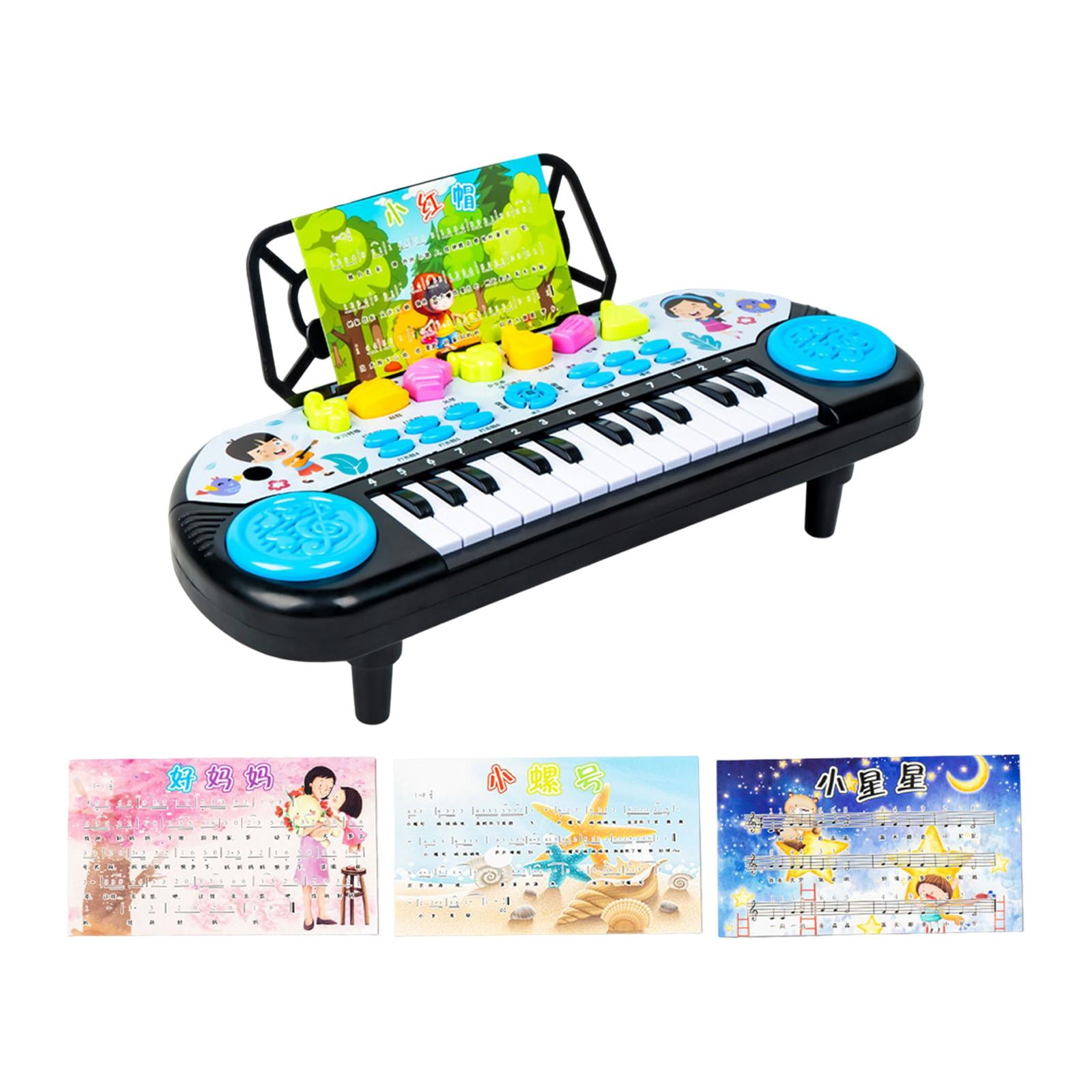 LeeQinersw 24 Keys Electronic Pianos Kids Piano Keyboard Portable Piano Electronic Keyboard Blue