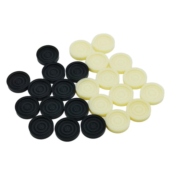 LeeQinersw 24 Piece Backgammon Chess Pieces Board Game Pieces Universal Accessory Stackable Black White