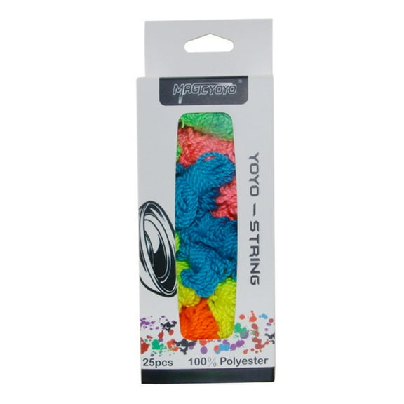 LeeQinersw 25x Strings Pack Polyester String 44.49inch (Random Color) Wear Resistance Trick