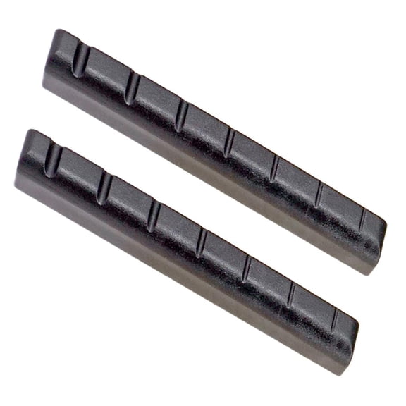 LeeQinersw 2Pc Black Plastic Slotted Nut & Saddle for 7 String Ukulele Guitar Accessory