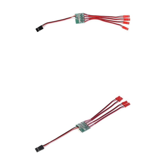 LeeQinersw 2Pcs 3S 4S Lipo Battery JST LED Flashing Controller for RC Drone Fixing-wing