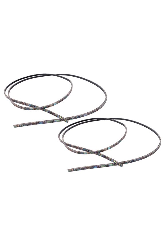 2Pcs Acoustic Guitars Purfling Strips Edge Trim Inlay Strip 800x3x1.5mm Musical