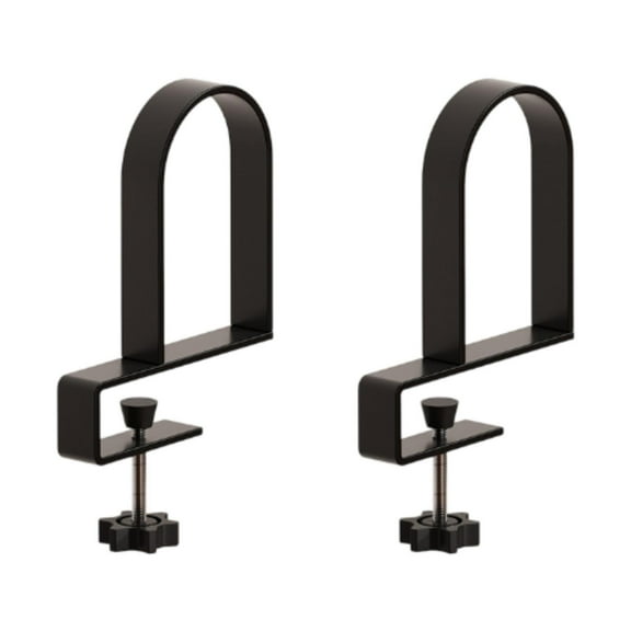 LeeQinersw 2Pcs Clamped Bookends for Shelves Metal for Office Study Room Shelf Black