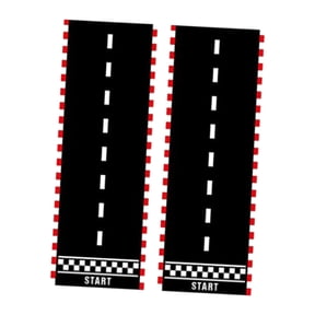 LeeQinersw 2Pcs Racetrack Black Car Theme Party Backdrop Gifts Photo Props Polyester Sturdy