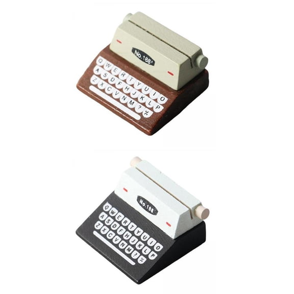 LeeQinersw 2pcs 1/12 Dollhouse Simulation Typewriter Photography Props DIY Home Decor