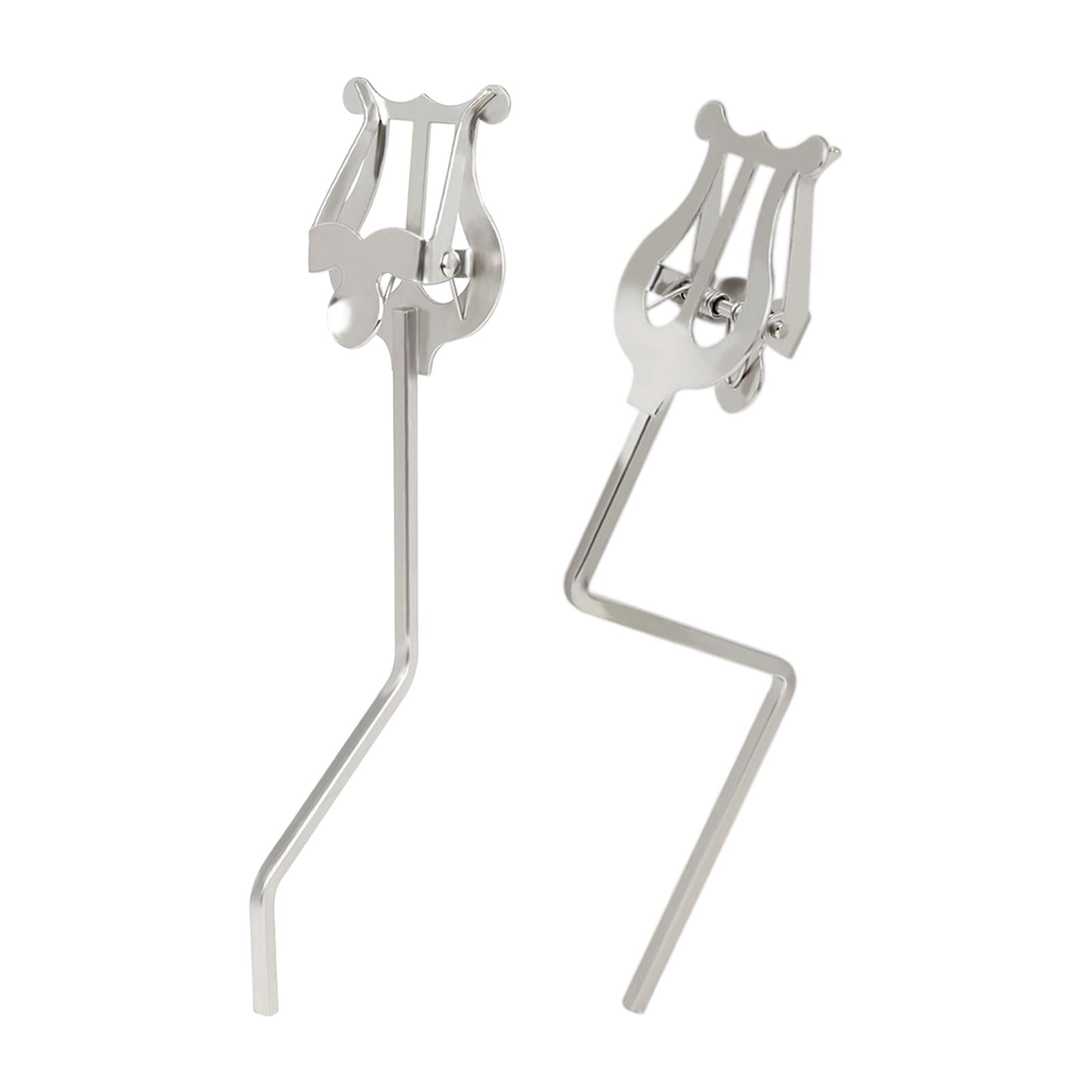 LeeQinersw 2pcs Metal Alto Saxophone Sheet Music Clip Sax Lyre Sheet Music Clamp-On Holder