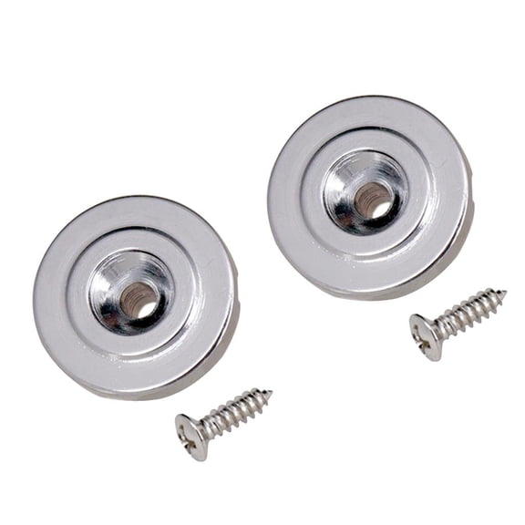 LeeQinersw 2pcs Metal Round Style String Tree Retainer for Bass Electric Guitar Silver