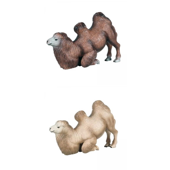 LeeQinersw 2pcs Solid Camel Model Bactrian Camel Educational for Kindergarten Toddlers