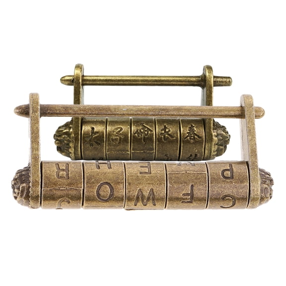 LeeQinersw 2pcs Vintage Padlock Home Cabinet Box Case Retro Style Letters Password Lock