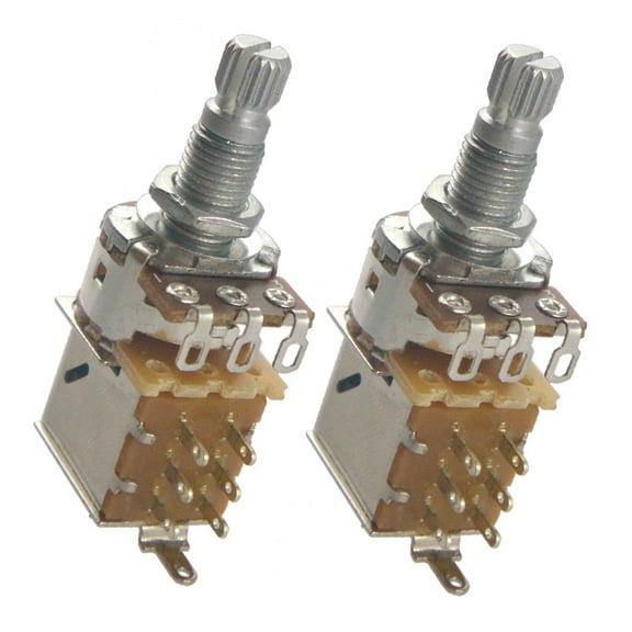 LeeQinersw 2pcs/set Push Pull Control Pots Potentiometer for Electric Guitar Bass Parts - ,