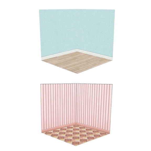 LeeQinersw 2x 1:12 Dollhouse Display Board Miniature Background Board for Adults Unisex