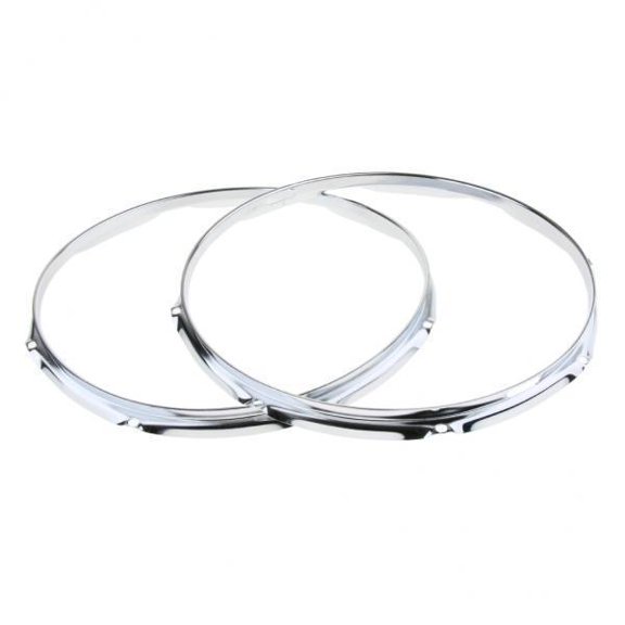 LeeQinersw 2x 2pc 14 Inch Snare Drum Hoop Rim The Cast Hoops 8 Hole