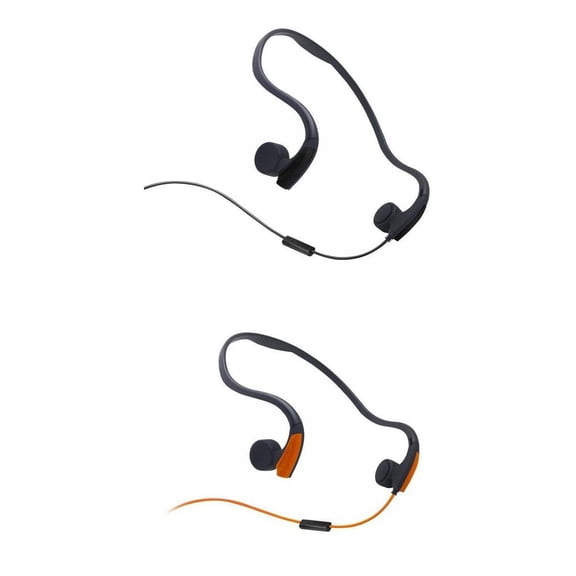 LeeQinersw 2x Bone Conduction Wired Headset Deep Bass for Sport Cycling Running Fitness