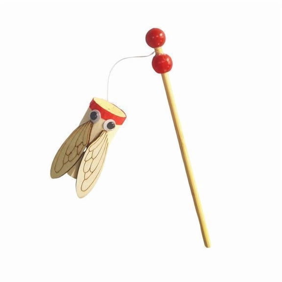LeeQinersw 2x Kids Cicada Toy Wooden Cicada Sound Making Toy DIY Assembly Science Learning