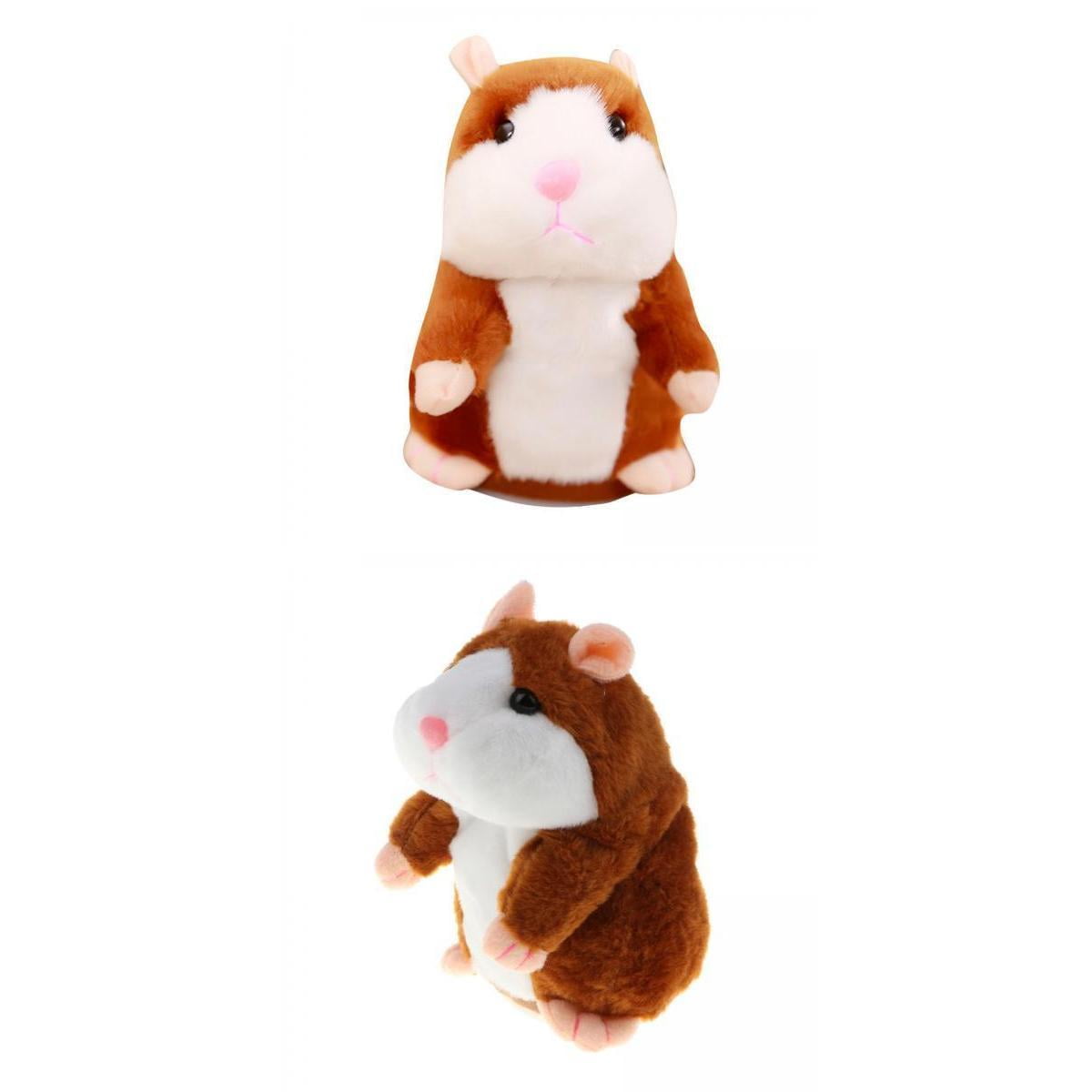 LeeQinersw 2x Talking Hamster Repeats What You Say USB Electronic Plush Toys