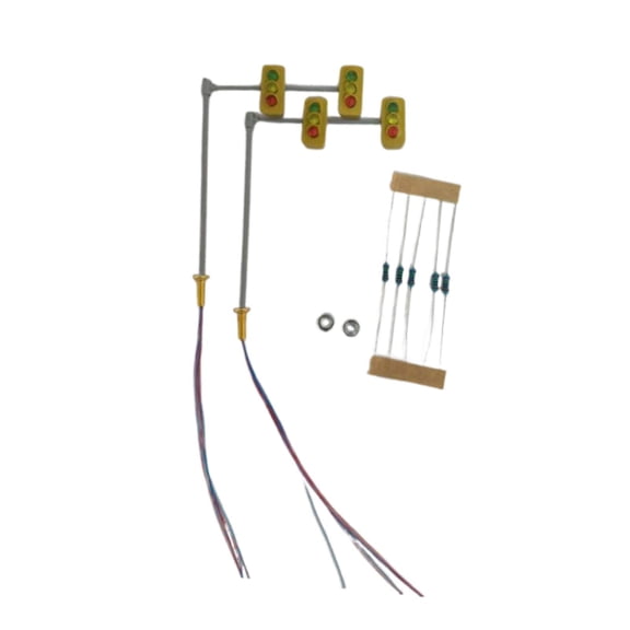 LeeQinersw 2x Traffic Light Model Miniature Railroad Lights for Micro Landscape Diorama