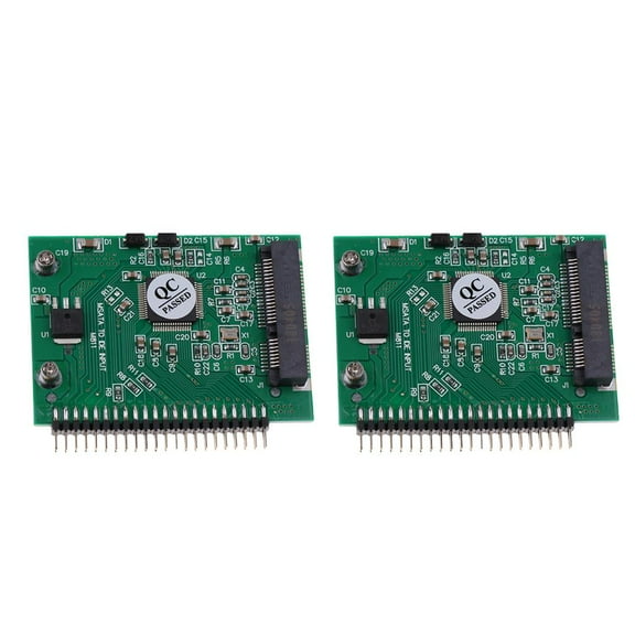 LeeQinersw 2x mSATA SSD To 2.5'' 44Pin IDE Male HDD Converter Adapter Card for Computer