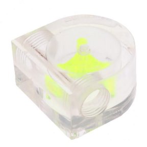 LeeQinersw 2xWater Cooling Flow Meter Acrylic G1/4 Threaded Flow Indicator 2Ways Green