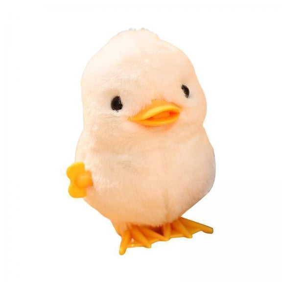LeeQinersw 2xWind up Toy Novelty Chick Plush Toys for Prize Gift Favours for Kids Parties White jumping duck