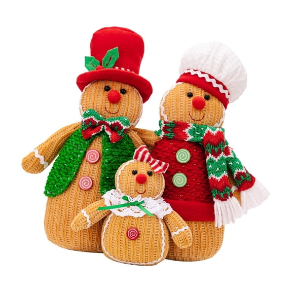 LeeQinersw 3 Pack Gingerman Plush Toys, Stuffed Doll for Home Decor, Adorable Plush Animals