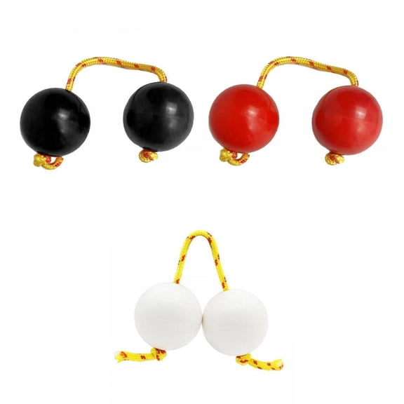LeeQinersw 3 Pair African Shaker Rattle Hand Shaker Sand Balls Kashaka Instrument Black Red White