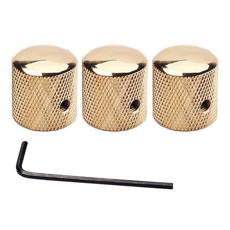 LeeQinersw 3 Pcs Metal Guitar Volume Knobs Guitars Control Knobs for Electric Guitar & Bass
