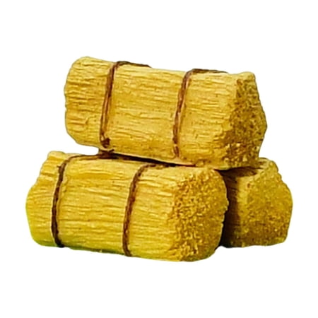 LeeQinersw 3 Pieces Mini Hay Bales Decoration Decorative Realistic Multifunction Small Fall Rectangle5x2.5x2.5cm