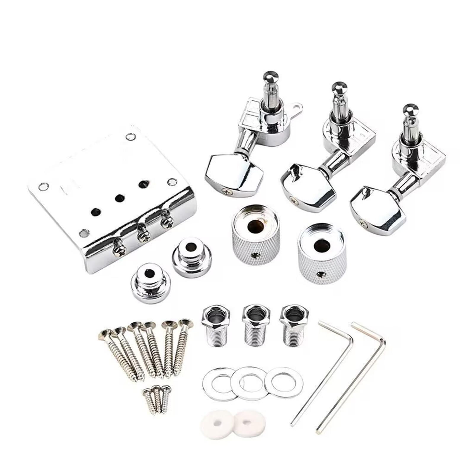 LeeQinersw 3 String Guitar Repair Kit Stringed Instrument Combo Kits Control Knobs Wrenches
