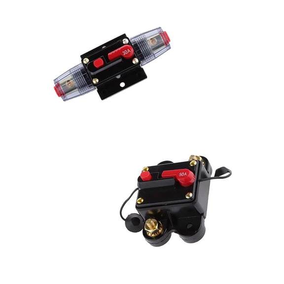 LeeQinersw 30A 50A Circuit Breaker Manual Reset Kill Switch Fuseholder Car Home Marine