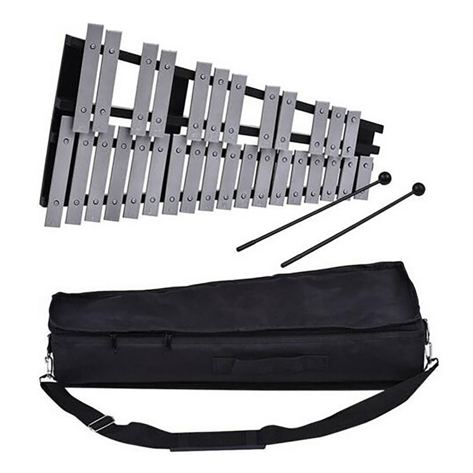 LeeQinersw 32 Notes Glockenspiel Xylophone Bell Percussion Instrument Kit for Kids Beginner
