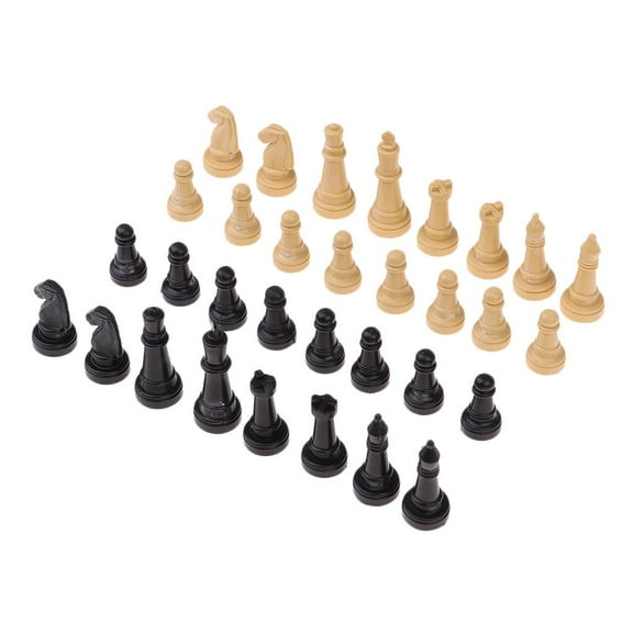 LeeQinersw 32 Pieces Wooden International Chess Set Creative Toys for Travel Games/Chess