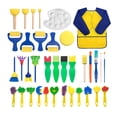 thumbnail image 1 of LeeQinersw 36Pcs Kids Paint Brushes Sponge Painting Brush Tool Set for Children Toddler DIY, 1 of 7