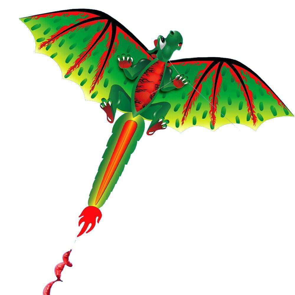 LeeQinersw 3D Dinosaur Kite Multicolor Long Tail Design,Easy to Fly 3D Single Line Kite | Enjoyable Kite for Adults Kids |Great 3D Kite for Outdoor Beach or Park
