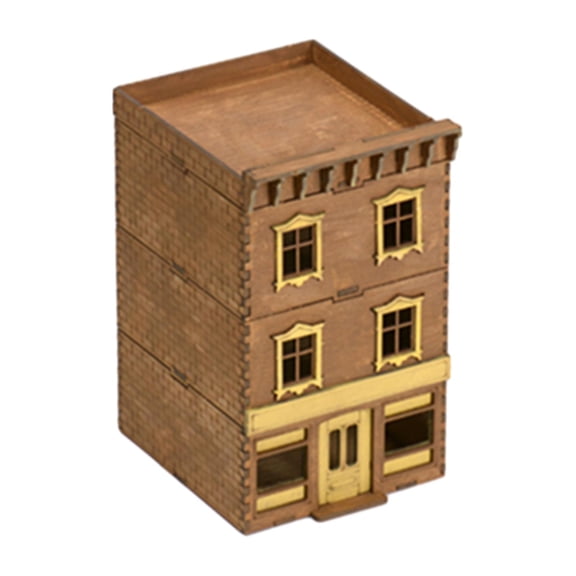 LeeQinersw 3D Wooden Puzzle 1/72 Wooden Architecture Handmade Handicraft Europe Style Villa Style B