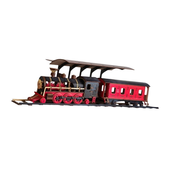 LeeQinersw 3D Wooden Train Puzzle Building Kit Birthday Christmas Train Station Railway