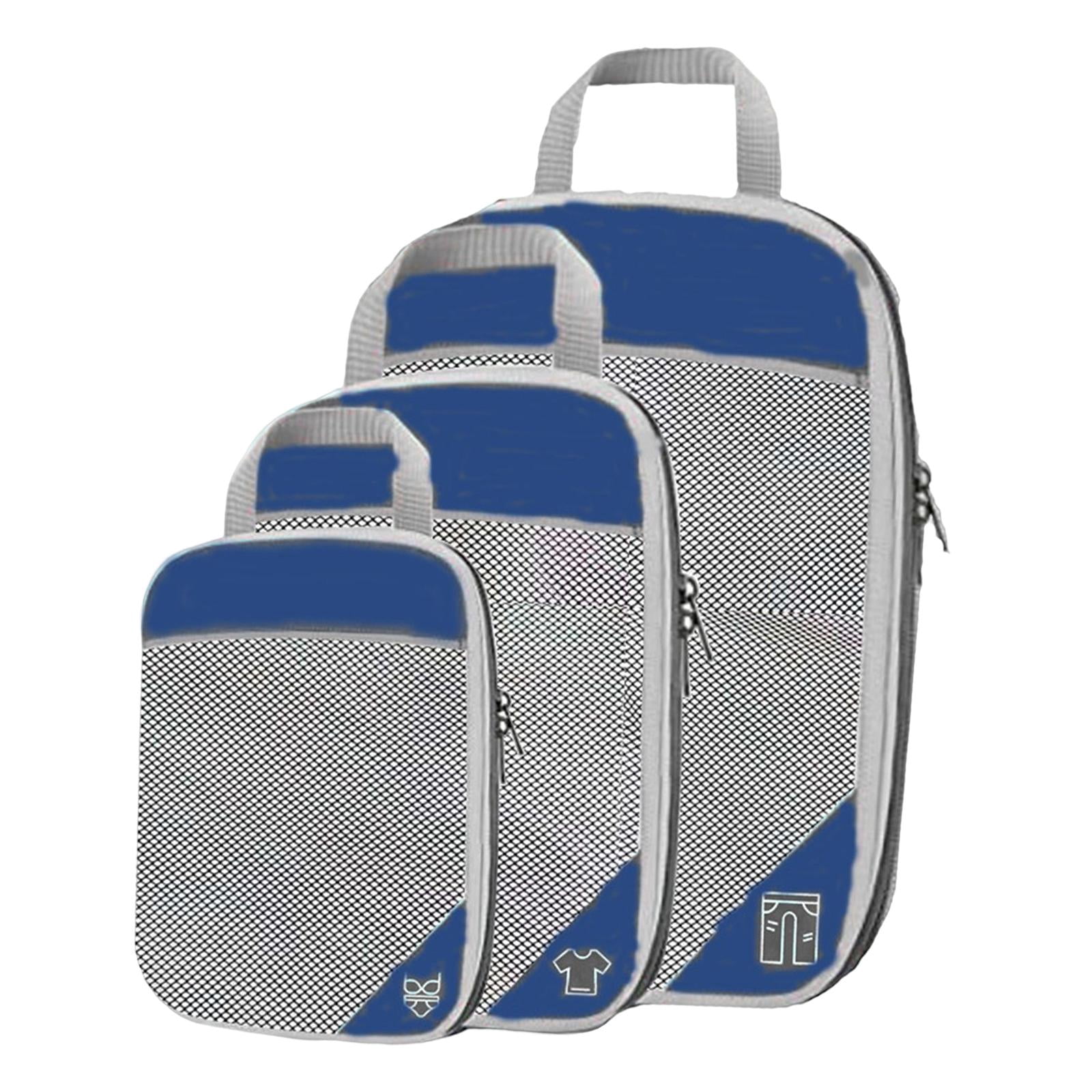 LeeQinersw 3Pcs Compression Packing Cubes for Travelling Travel Accessory 3 Different Sizes