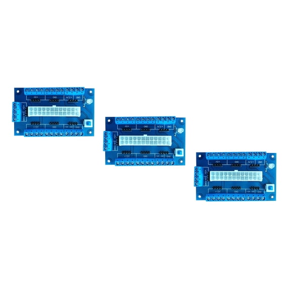 LeeQinersw 3Pcs Premium 24/20-pin ATX DC Power Supply Breakout Board Electronics Module