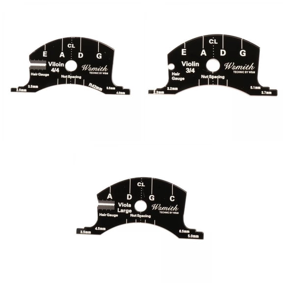 LeeQinersw 3pcs Violin Bridge Multifunction Fingerboard Mold Scraper Template Reference Repair for 4/4 3/4 Violin & Viola Instrument